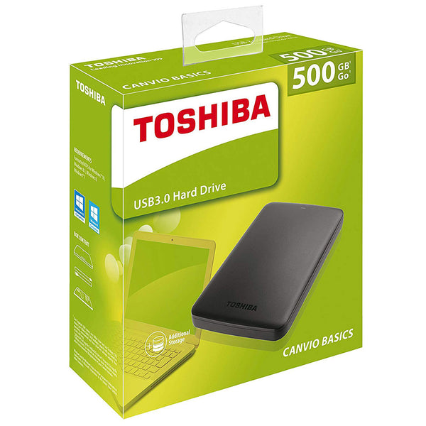 Toshiba 500GB CANVIO BASICS External Hard Drive - vsicXpress
