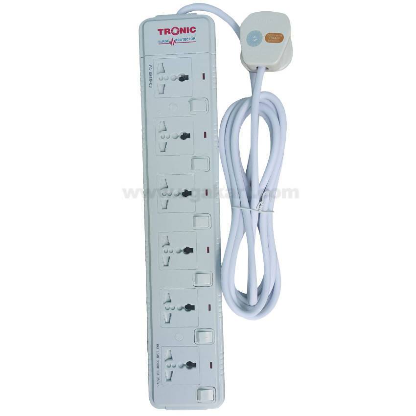 Tronic 6Way Extension Socket