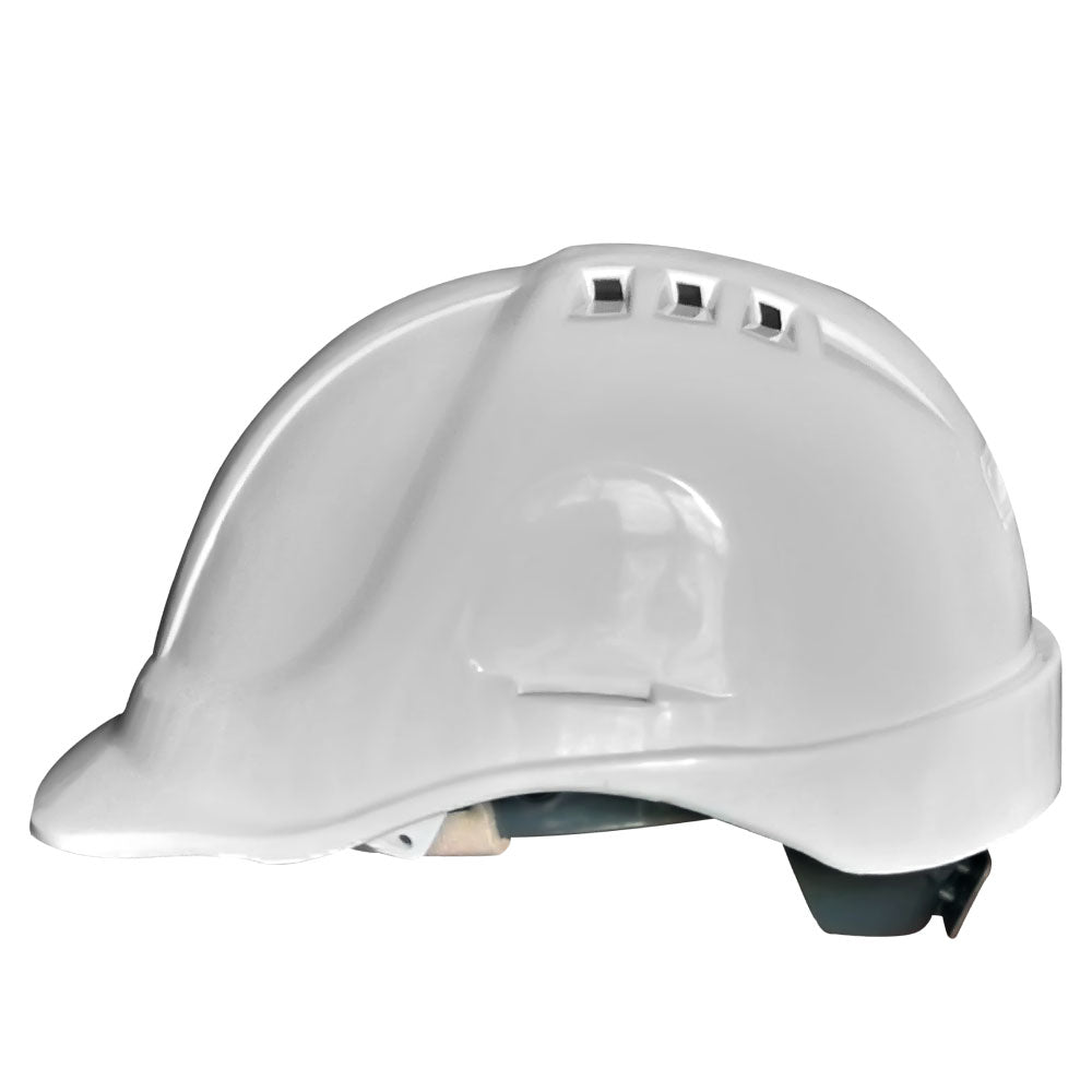 Bartek Systems White Reduced Peak Industrial Safety Helmet